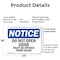 Signmission Do Not Open Door Must Be Opened From The Inside, 24 in W x Rectangle, Plastic OS-2PACK-NS-P-1824-L-11315 - alternate 2